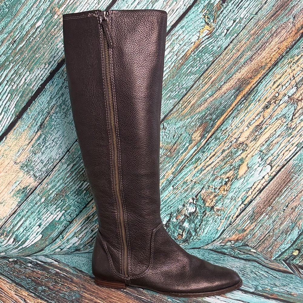 Elie Tahari Dark Brown Over the Knee Boots